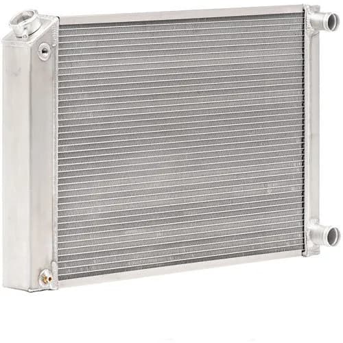 Radiator Dual Pass w/Dual 1 Inch Core 31.50 Inch x 19.50 Inch for LS Swap Qualifier Natural Finish Be Cool Radiator