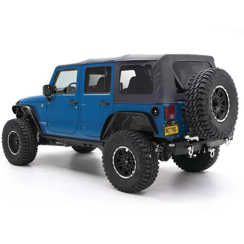1018 Wrangler (Jk) 4 Door Soft Top OEM Replacement W/Tinted Windows Black Diamond