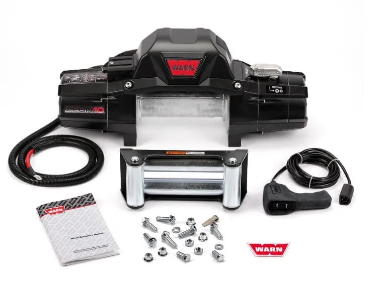 WARN - Vehicle Mounted; Vehicle Recovery Winch; 24 Volt Electric; 10000 Pound Line Pull Capacity; Wired Remote; Convertible Control Pack; Planetary Gear Driv
