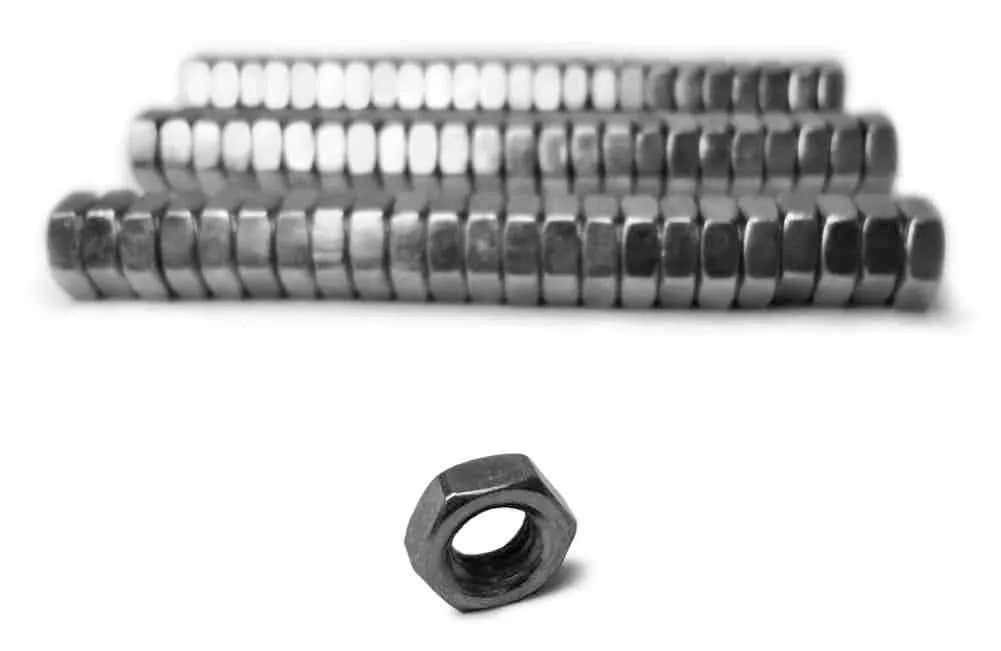 Nuts Bulk Jam 7/8-14 LH 72 Pack Grade 2 Plated Zinc Silver