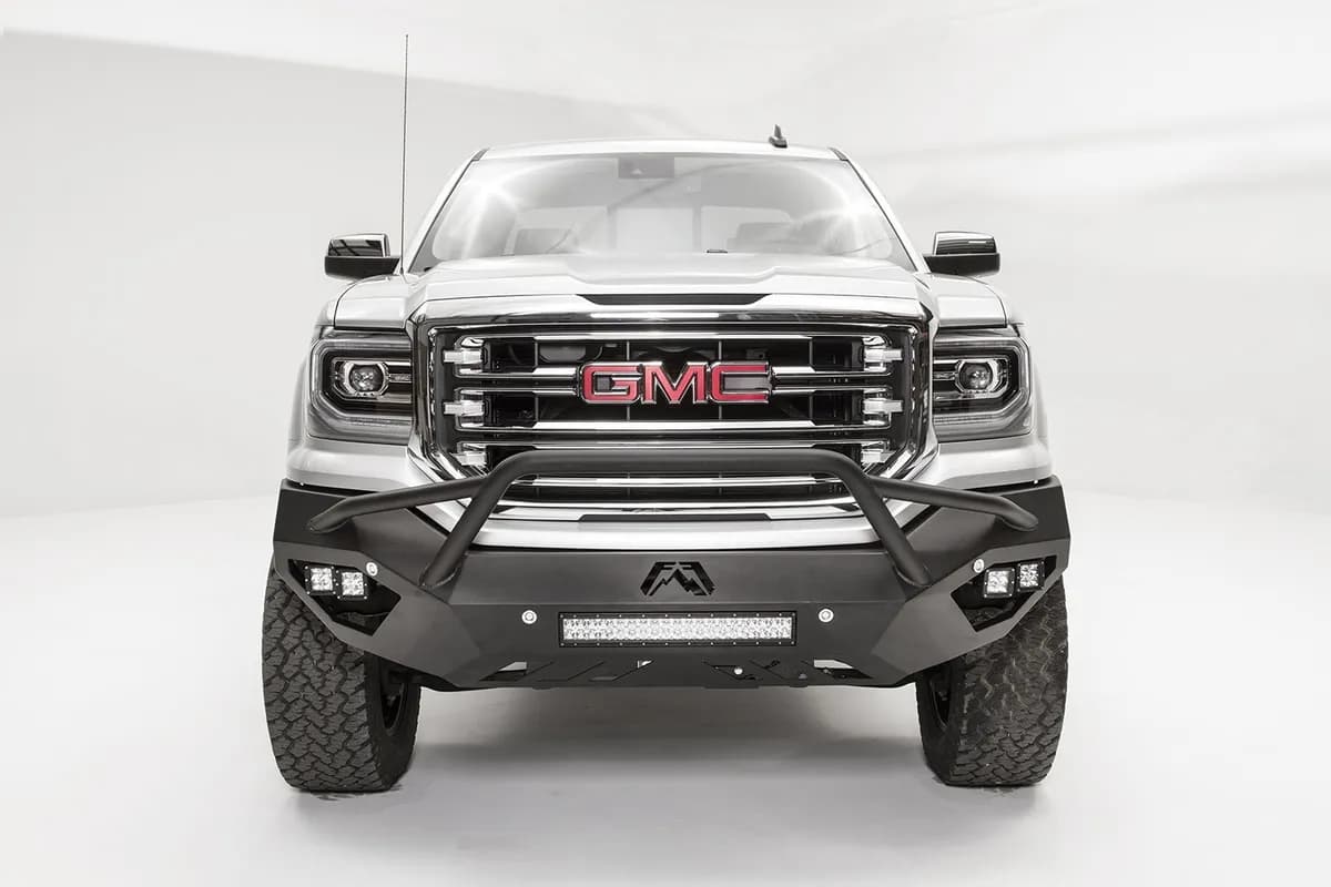 1618 Sierra 1500 Vengeance Front Sensor Bumper w/ Prerunner Guard Matte Black