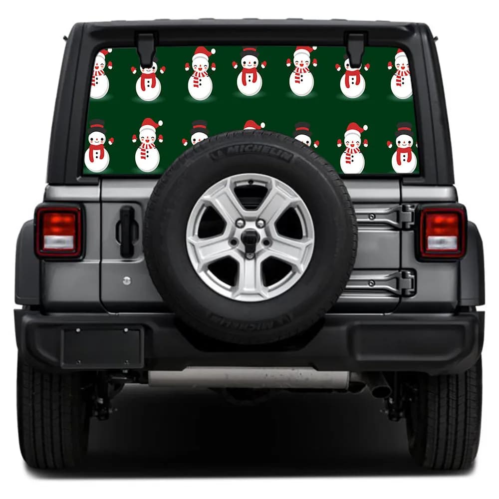 Snowmen Rear Window Decal