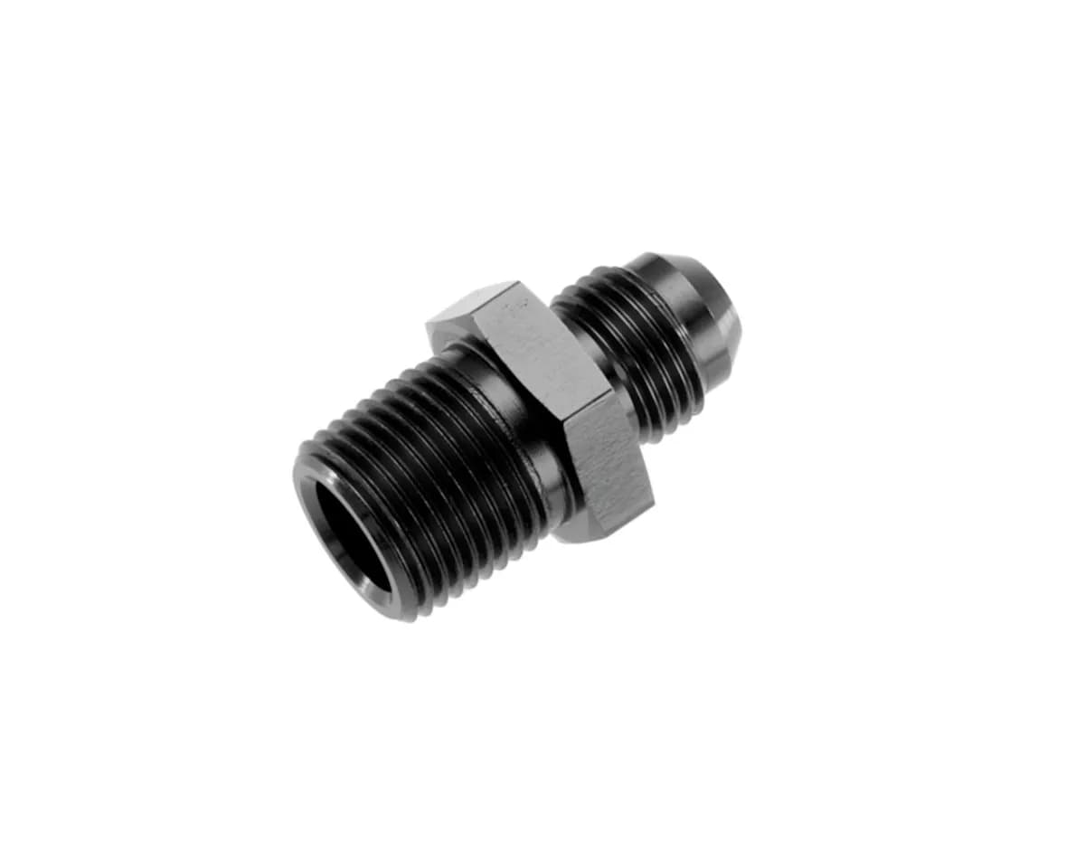 16 Straight Male Adapter to 16 (1) Npt Male Black