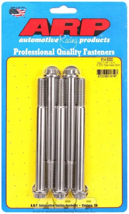 7/1614 x 5.000 12pt 1/2 Wrenching ss Bolts