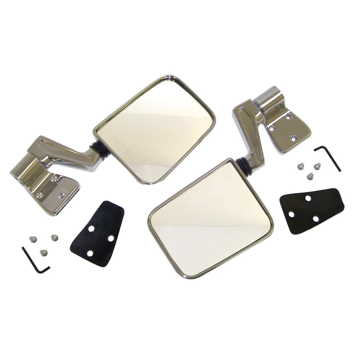 Crown Automotive Jeep Replacement 82200834CK Manual Folding Mirror Kit for 1987-2006 Jeep YJ, TJ Wrangler, Chrome