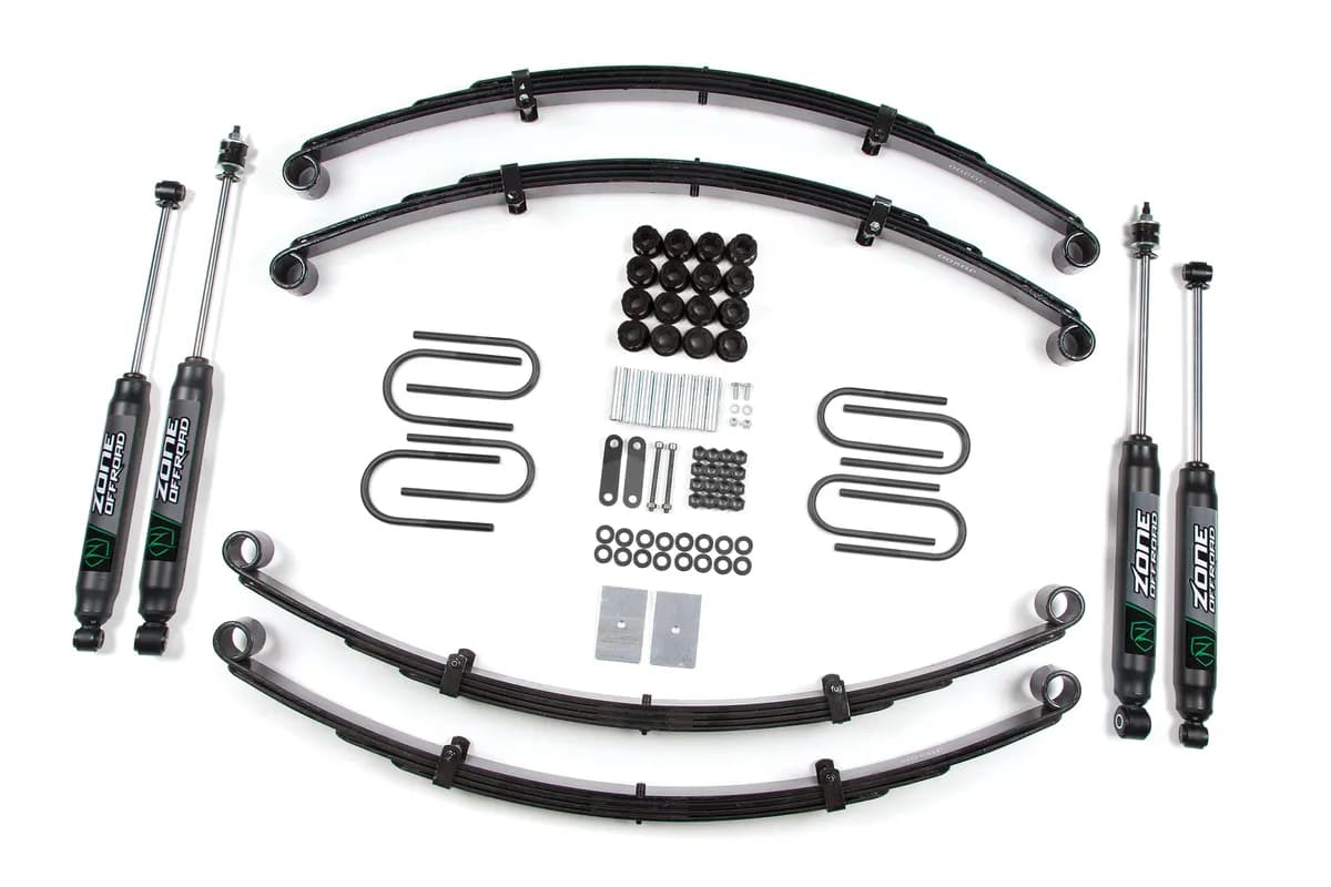 87-95 Jeep Wrangler YJ 2 Inch Leaf Spring Lift Kit With Nitro Shocks Zone Offroad