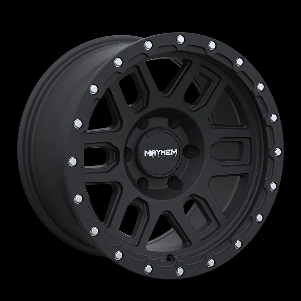 Mayhem Offroad Wheels Delta 8304 MB 20x9 Matte Black Lip Black 0 Off Set 6 Lug 5 BSM 87.1 Bore Cast Aluminum