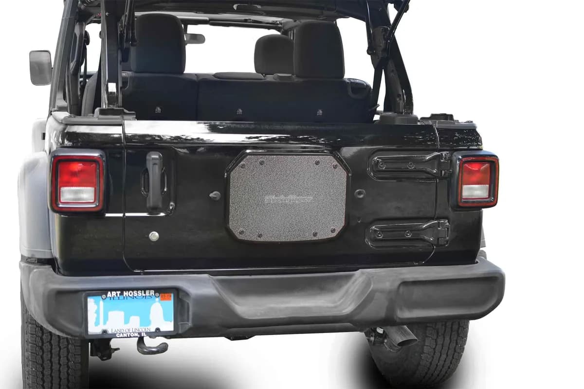 Wheels and Tires 2018 to Present Spare Tire Delete Plate Gray Hammertone