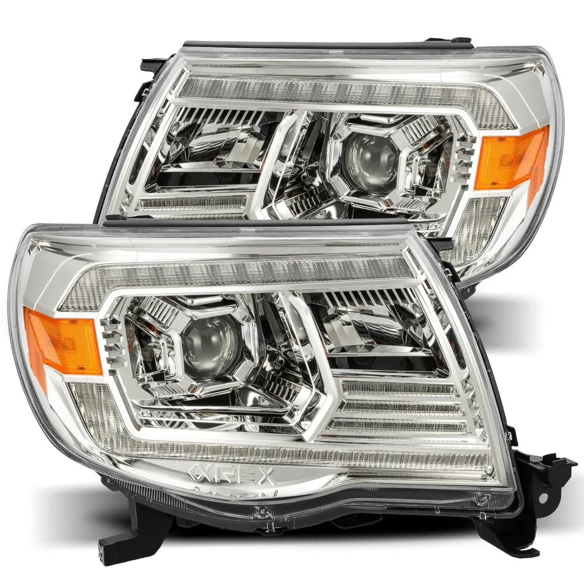 Projector Headlights Plank Style Design Chrome w DRL Toyota Tacoma 2005-2011