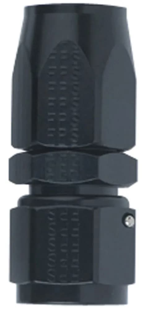 #16 Straight Power Flow Hose End Black