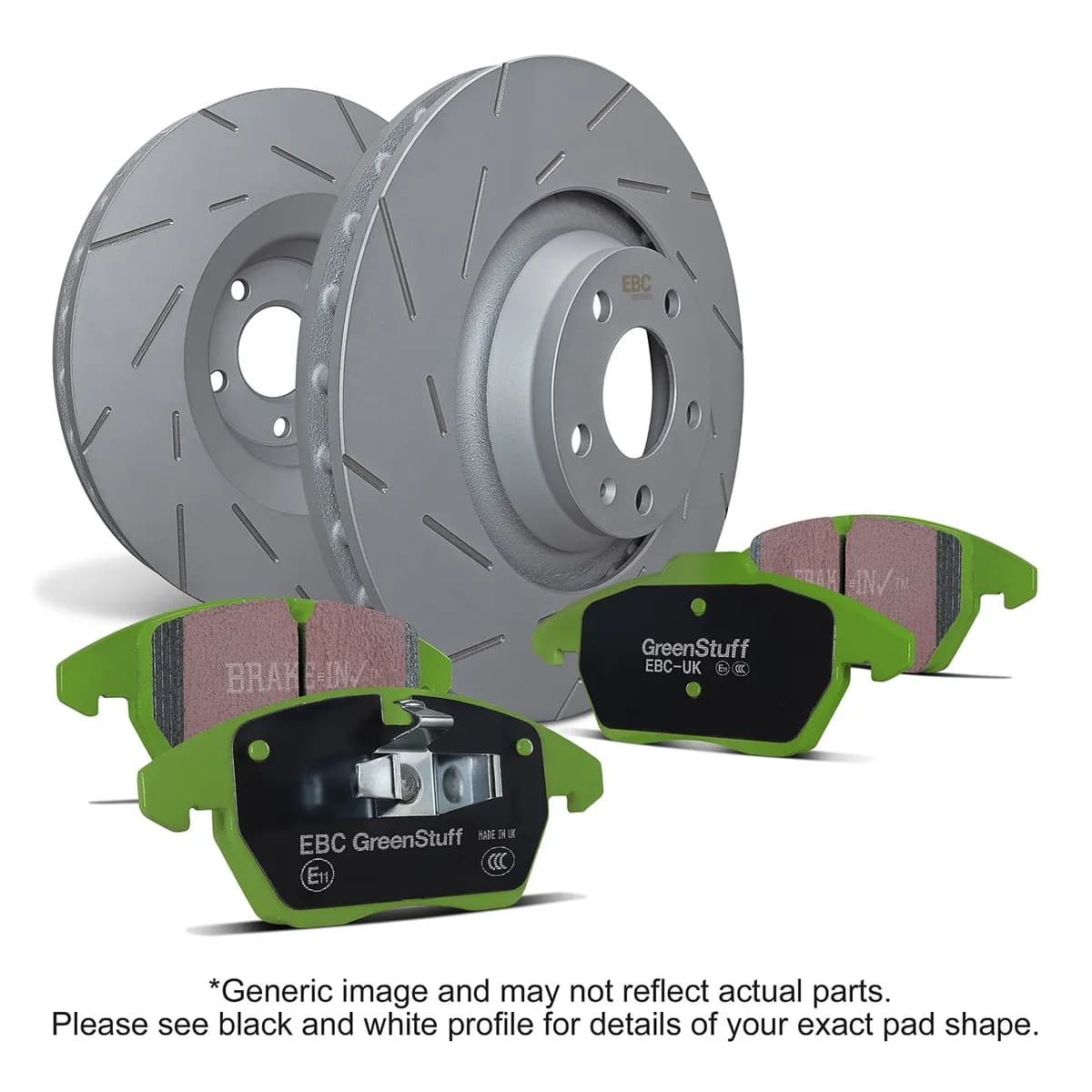 S2 Kits Greenstuff 6000 and USR Rotors; Rear; FMSI Pad No. D2439; 335mm Dia.; 20mm Thick;