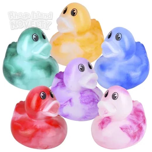 2\" Marble Rubber Ducky Assortment 100ct