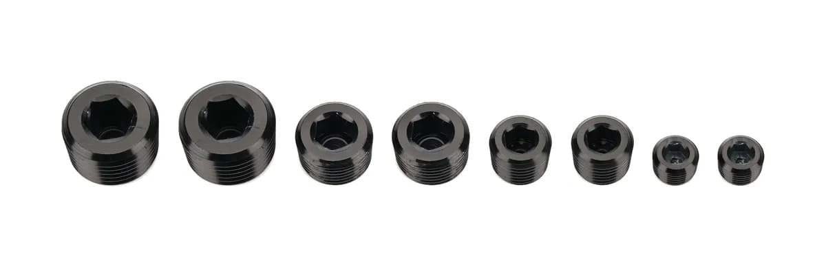 Npt Socket Head Pipe Plug Kit 02 04 06 08 Blackeach 2pcs