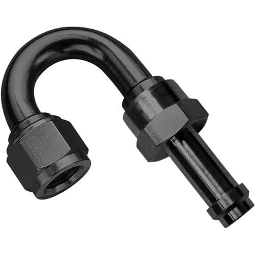 #6 180 Degree ez Street Hose End Black