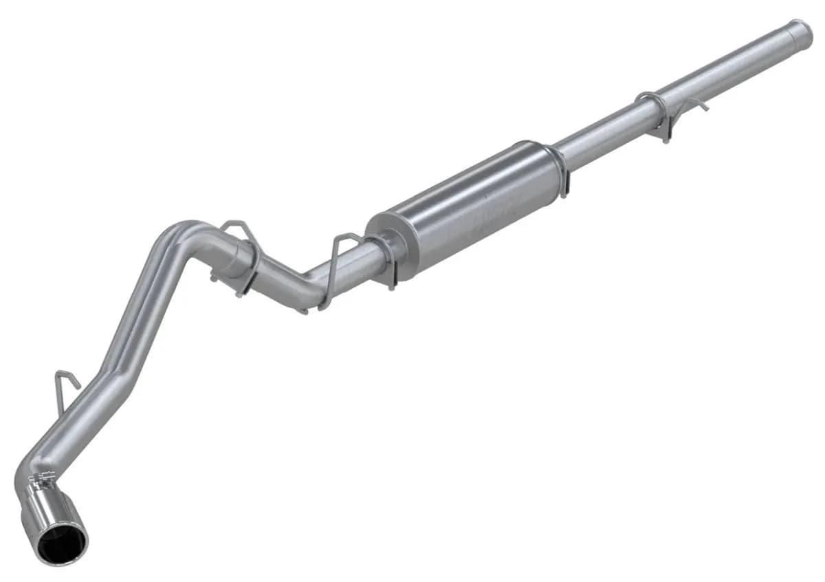 Armor Lite Cat Back Exhaust System; 3 in.; Incl. Ext. Pipe/Muffler/Over Axle Pipe/Tailpipe/Hardware/4 in. OD Tip; Single Side Exit; Aluminized;