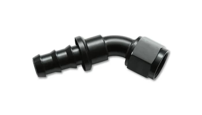 Vibrant Performance - 22406 - Push-On 45 Degree Hose End Elbow Fitting; Size: -6AN