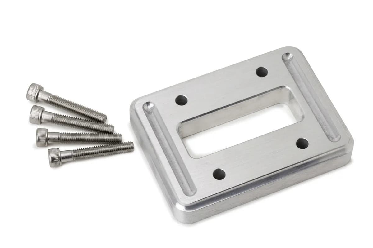 Throttle Pedal Spacer; Brushed Aluminum; Fits w/Eliminator Floor Mount Throttle Pedals; 0.5 in.; Billet Aluminum;