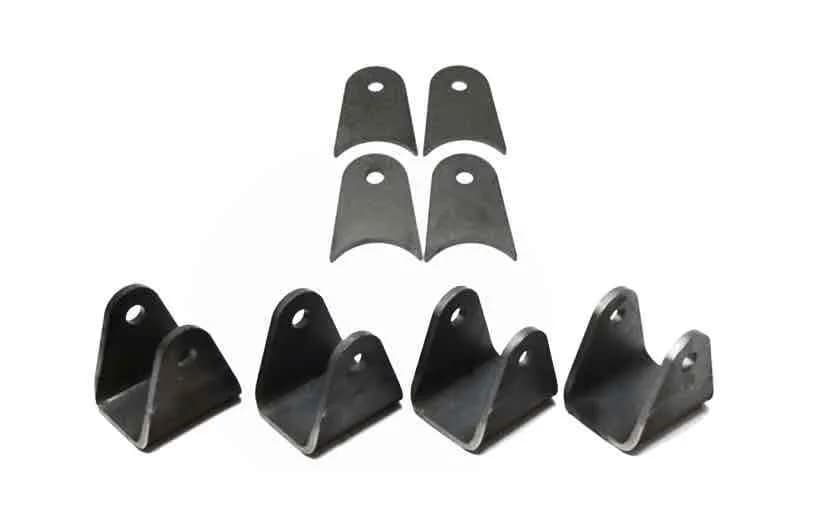 Steinjäger Tabs and Clevises, Weld On 4 Link Tab and Clevis Kits 0.500 Bore 4.00 Axle Diameter 3.00 Inch Clevis Jaw 3.00 Axle Tab Length 4 Axle Tabs, 4 Clevis Tabs