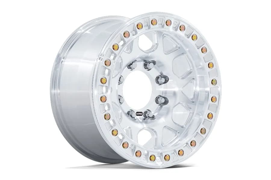 KMC Wheels KM450 Mesa Forged Slotted Beadlock Wheel, 17x9 8x6.5 - Machined