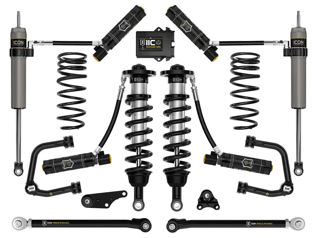 ICON 2024-2026 Toyota Tacoma 1.25-3" Lift, Stage 10 Suspension System, Tubular, Triple Rate Rear Springs