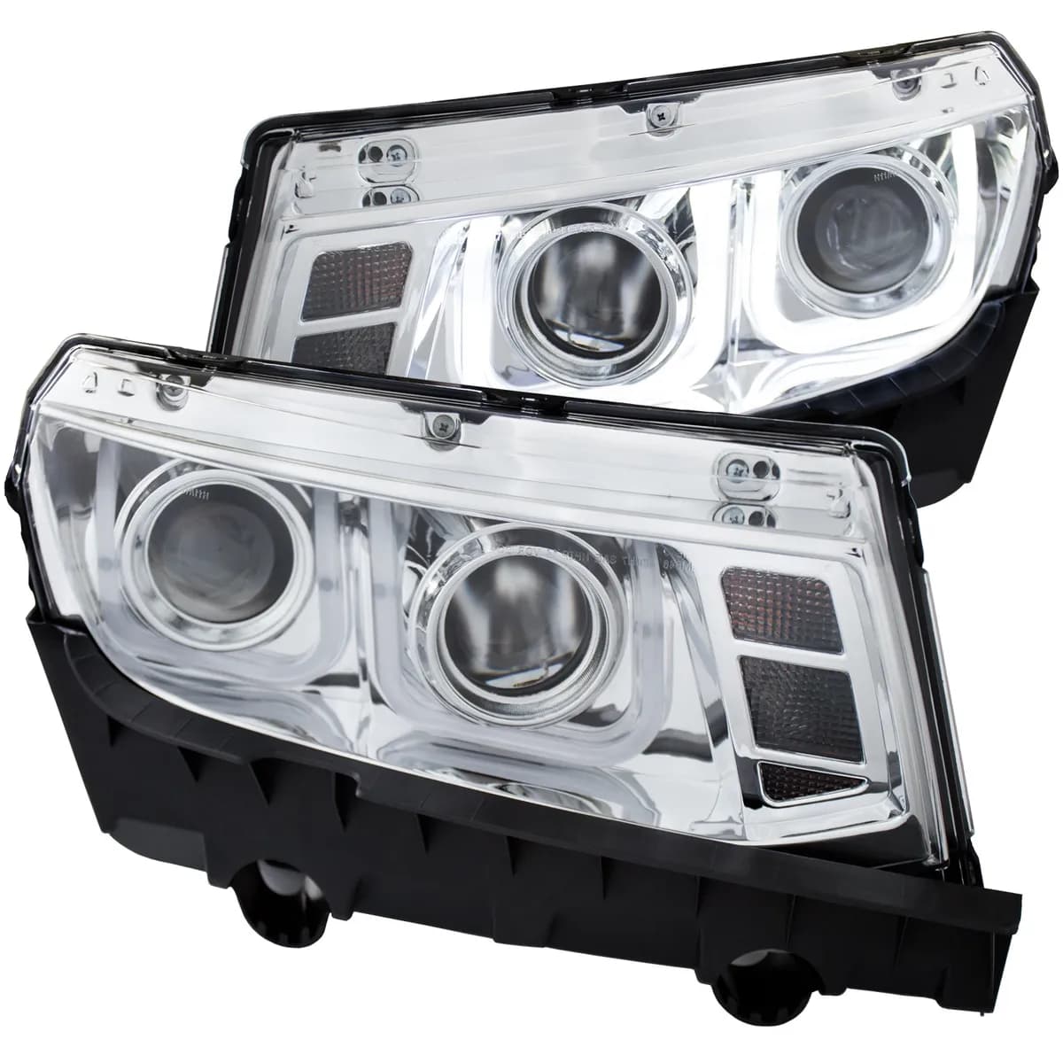 1415 Camaro Projector Headlights W/Ubar Chrome Clear Driver/Passenger