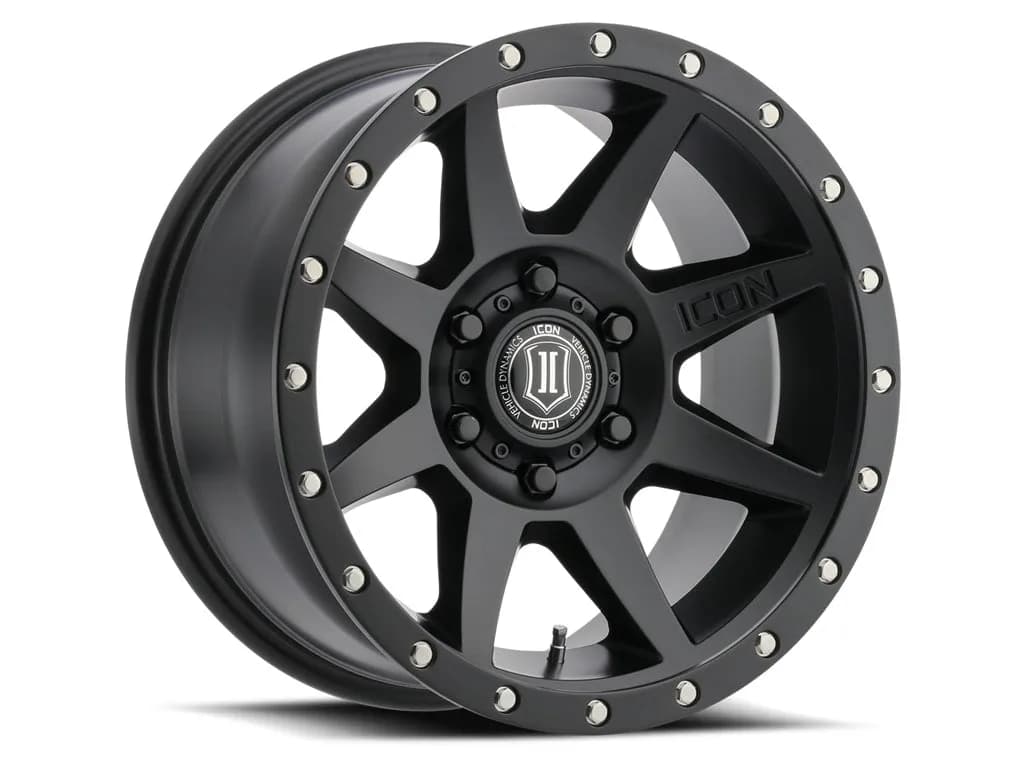 Icon Vehicle Dynamics Rebound Alloy Wheels, 17 x 8.5 6 x 5.5in, Satin Black - Bronco 2021+