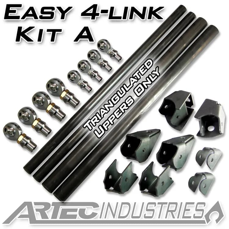 Upper Links - 7/8in Rod Ends w/ 1.5in OD tubeLower Links - 1.25in Rod Ends w/ 2.0in OD tube