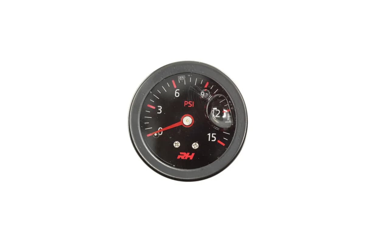 Liquid Filled Fuel Pressure Gauge1/8 in Npt Inlet15psiall Black Finish