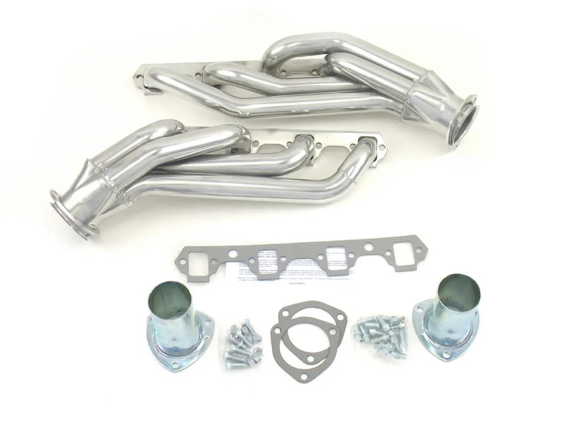 Patriot Mid Length Header 64-77 Various Ford 260-351W SBF 1 5/8" Primary 3" Collector Silver Ceramic Coated H8433-1