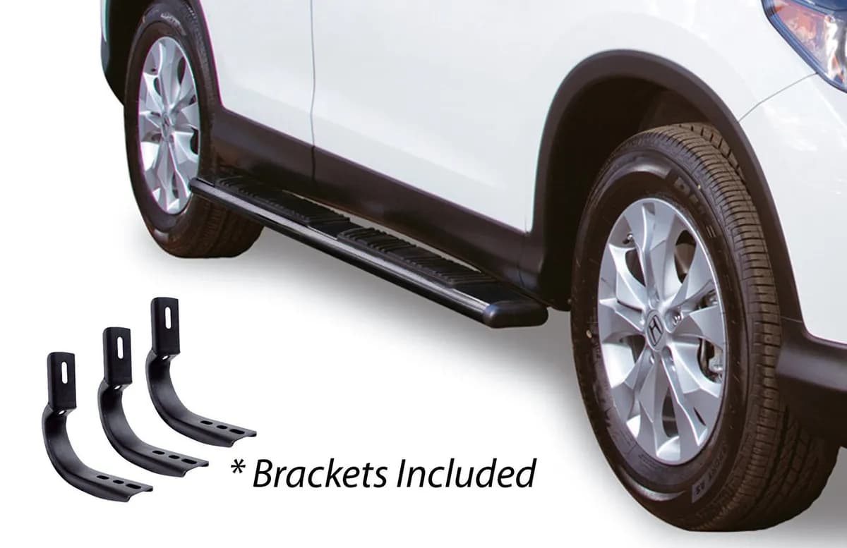 Go Rhino 685413367B - 5 OE Xtreme Low Profile SideSteps With Mounting Bracket Kit - Black Powder Coat