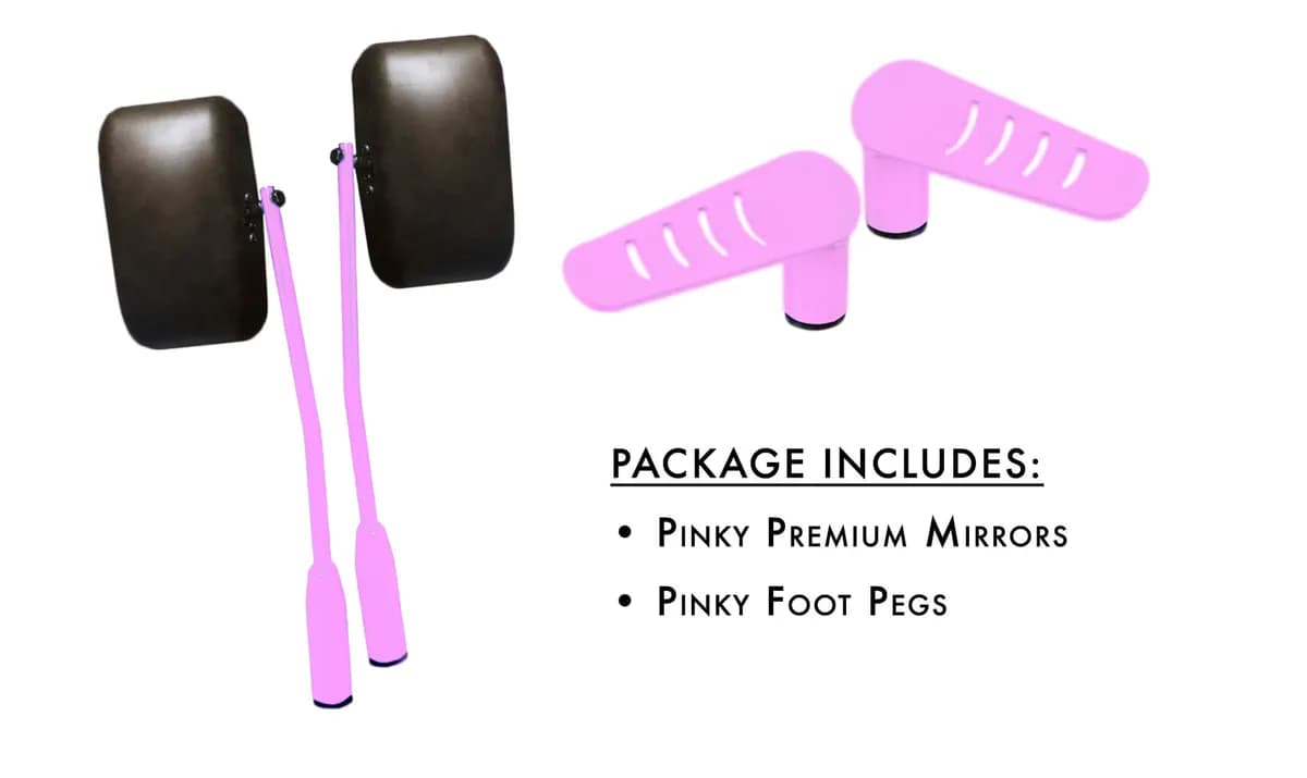 Exterior Accessories 2019 to Present Mirror and Foot Peg Kit Pinky