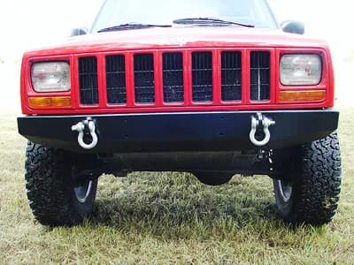 Rock Hard 4x4 Patriot Series Full Width Front Bumper - Black - XJ