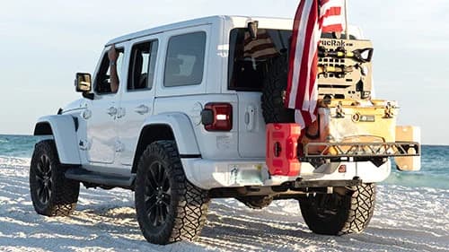 rucRak GRUNT Cargo Carrier & Bike Rack — Jeep Wrangler JK (2007–2018)