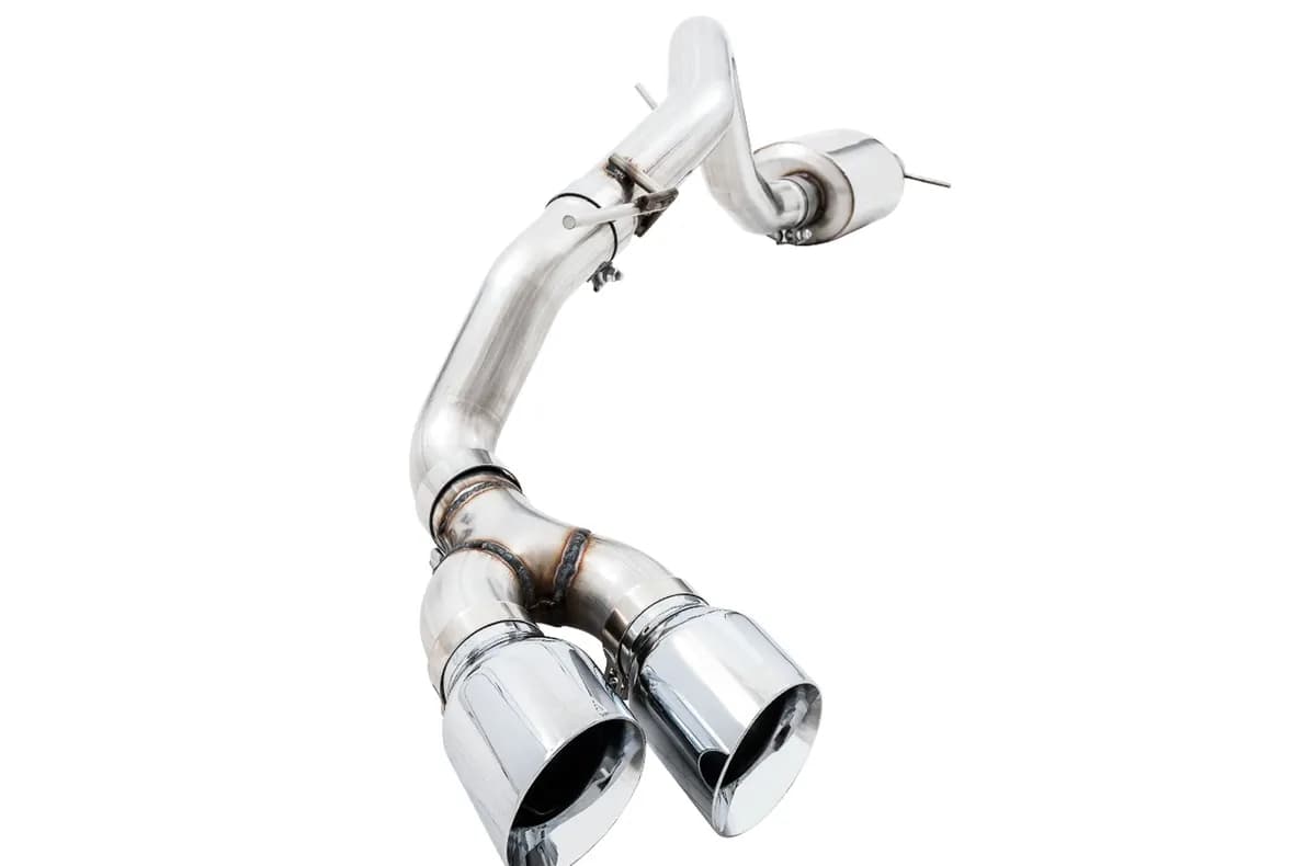 AWE 0FG Exhaust with BashGuard for Ford Ranger - Dual Diamond Black Tips