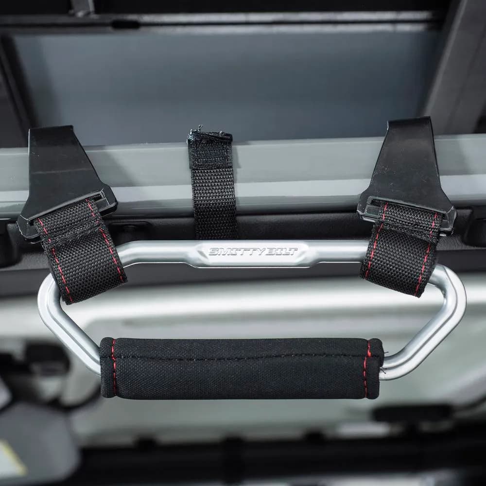18c Wrangler Jl; 20c Gladiaor JT Extreme Grab Handles; Black/Silver; 2pc