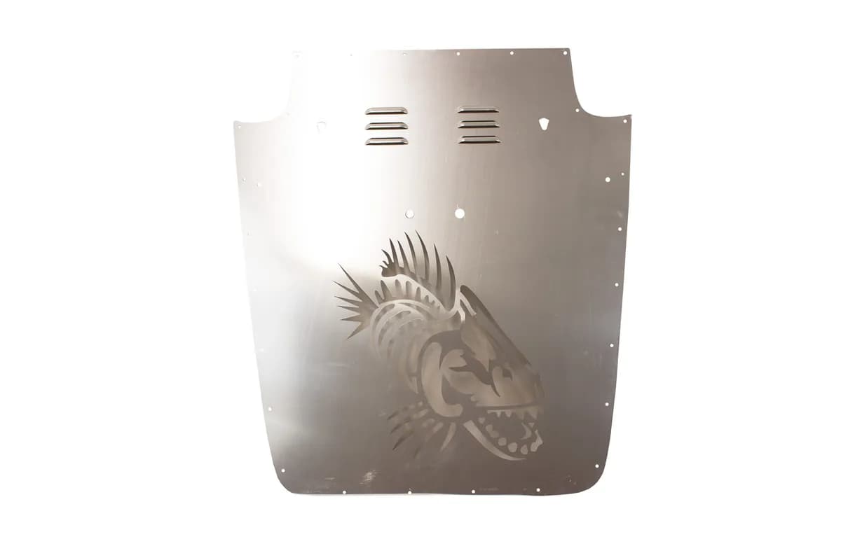 201318 Wrangler Fishbone JK Hood Louver (1318)raw Unpainted Raw Aluminum