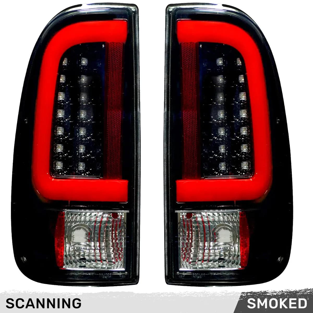 Ford Superduty F250HD350450550 99-07 and F150 97-03 Straight aka inchStyleinch Side OLED Tail Lights with Scanning OL