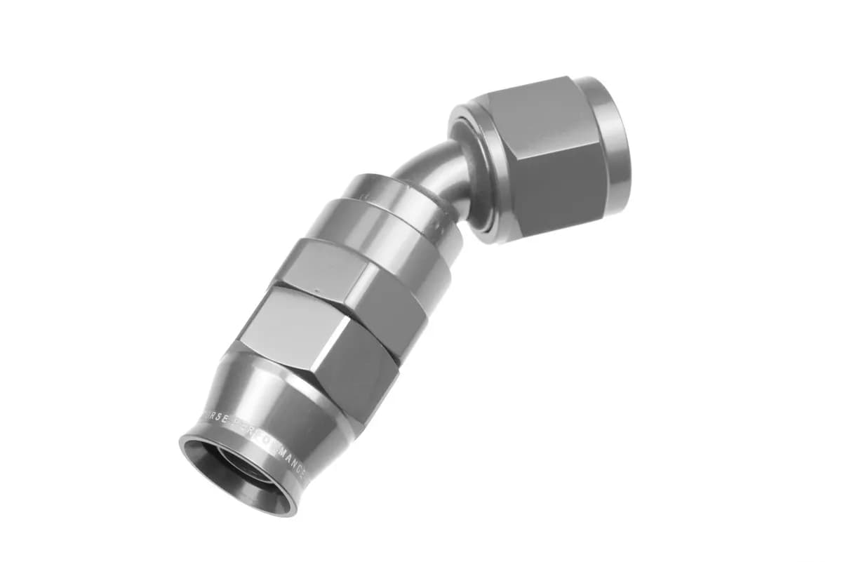 06 an 45 Degree Ptfe Reusable Hose End Clear