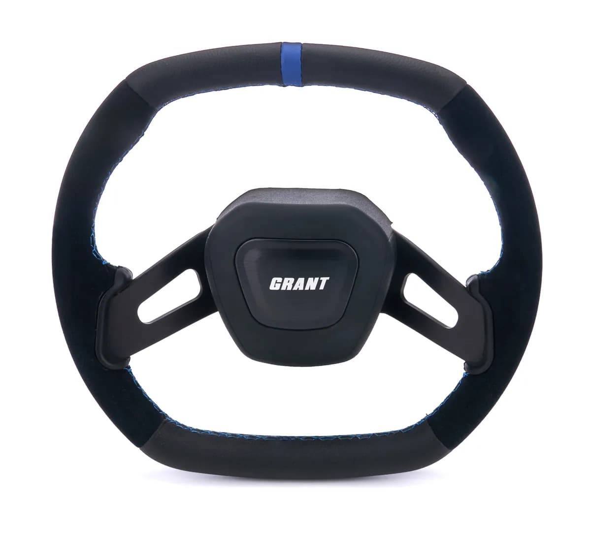 C8 Performance Steering Wheel; Blue Center Stripe;