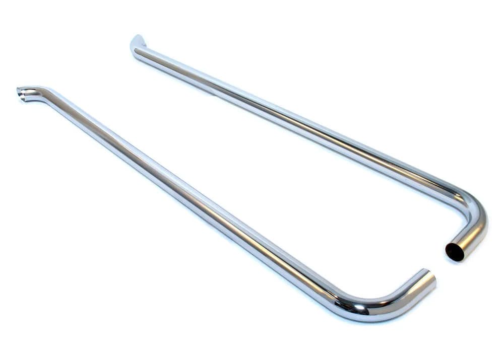 Patriot Exhaust H1270 Low-Line 2"x70" Lake Pipe Slant Style Chrome