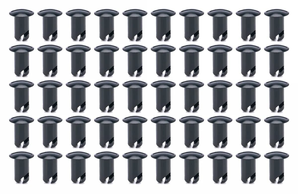 Oval Head Buttons .600 Long Black 50 Pack