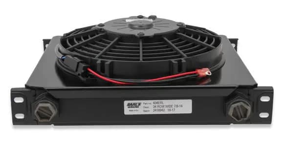Earl's UltraPro Oil Cooler w/ Fan Pack - 34 Rows - Wide Cooler