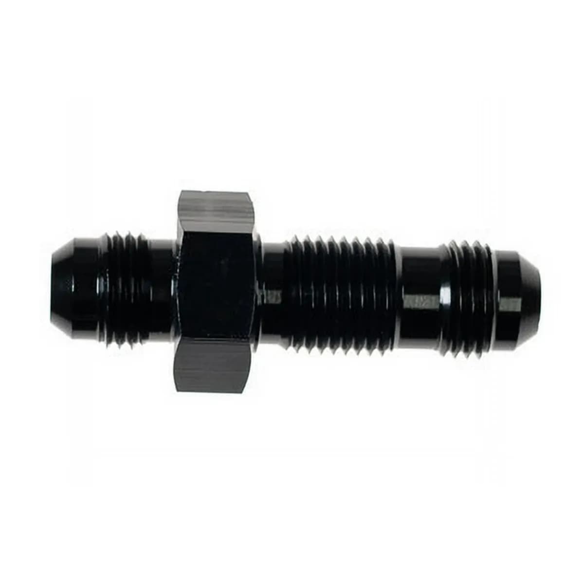 8AN Bulkhead Adapter Straight Male Male Black