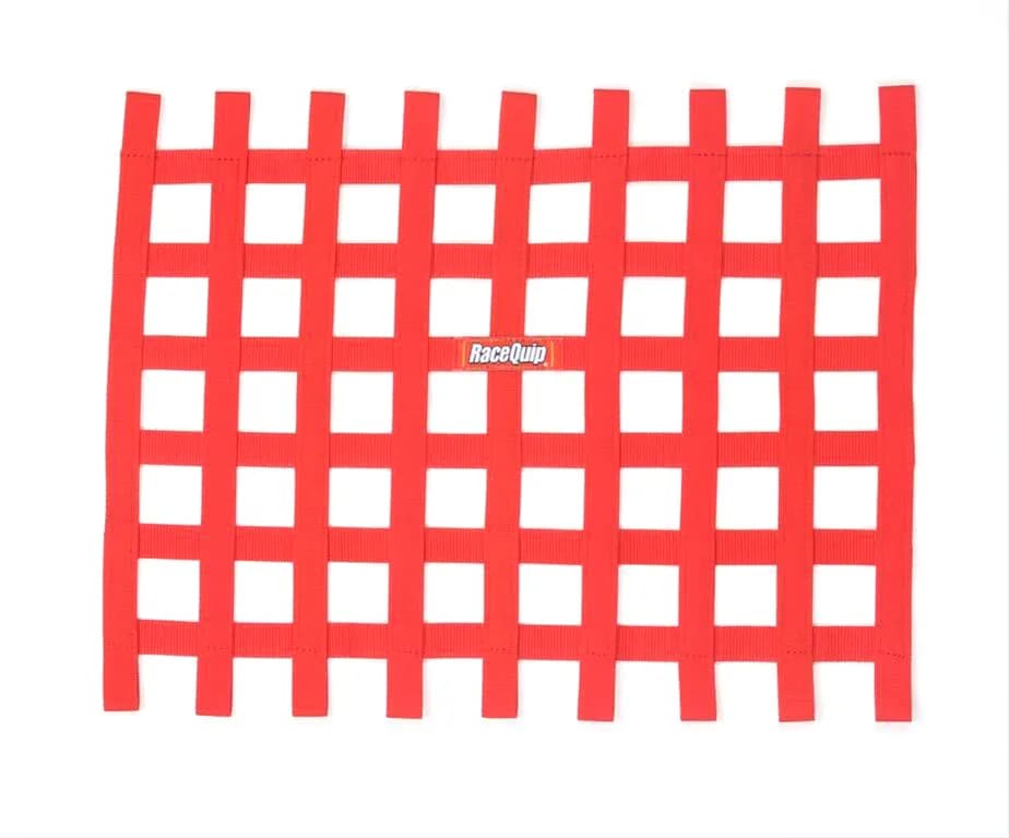 Ribbon Style Race Car Window Net; Red 18 h x 24 w