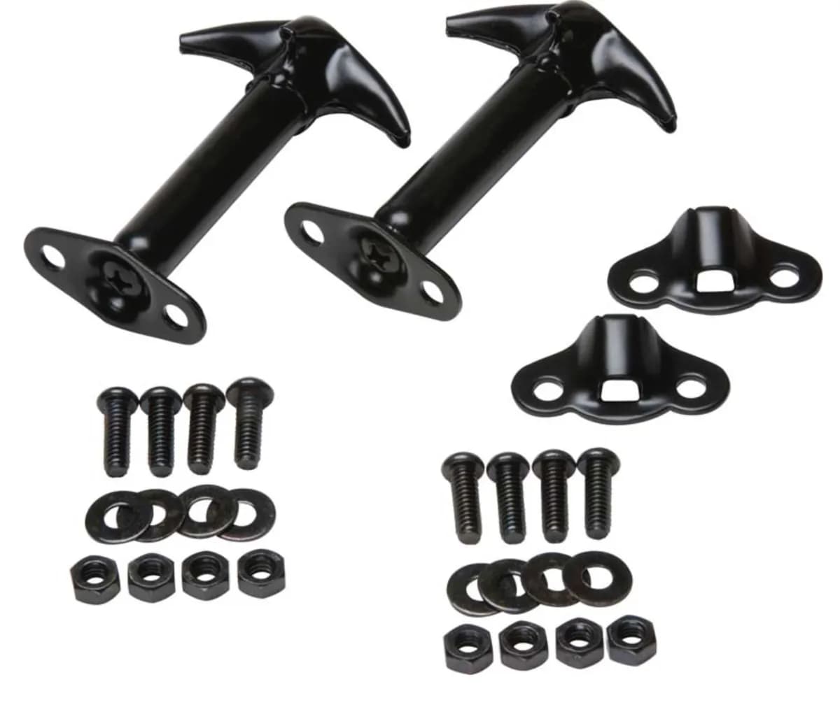 Exterior Accessories 1955-1983 Hood Flutter Linkage Black Stainless Steel