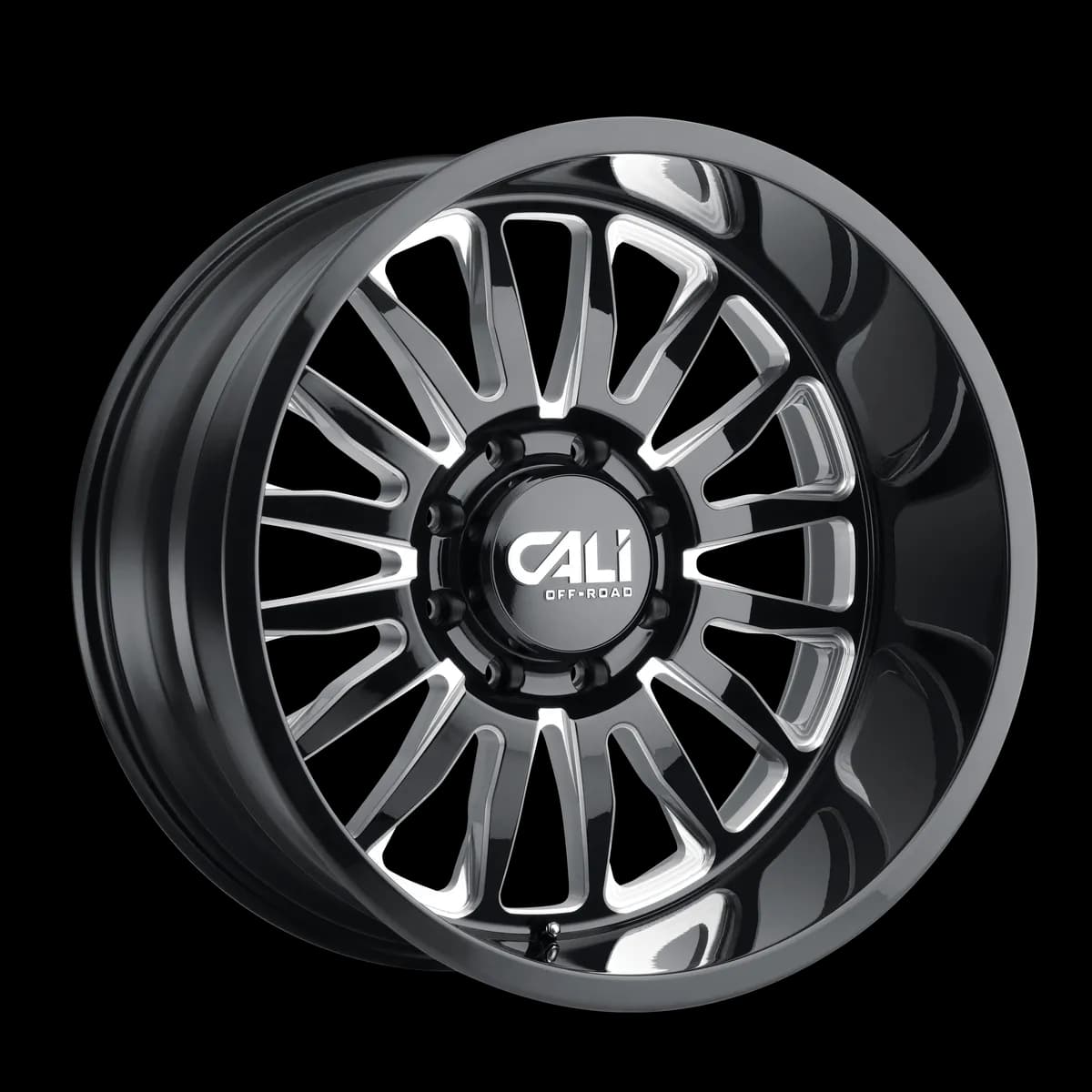 Cast Aluminum Wheels Summit 9110 GB-M 20x10 Milled Spokes Gloss Black 6 On 139.7 Bolt Pattern -25 Offset Cali Offroad Wheels