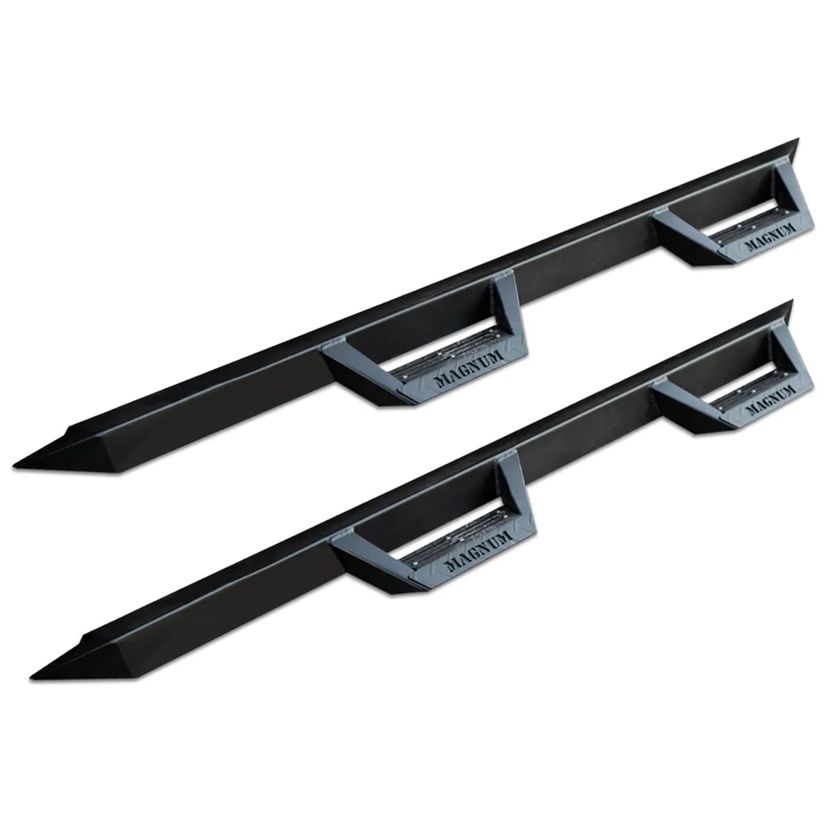 Magnum RT Drop Steps Black Textured Alloy Steel - 07-18 Jeep Wrangler JK/JKU 4-Door