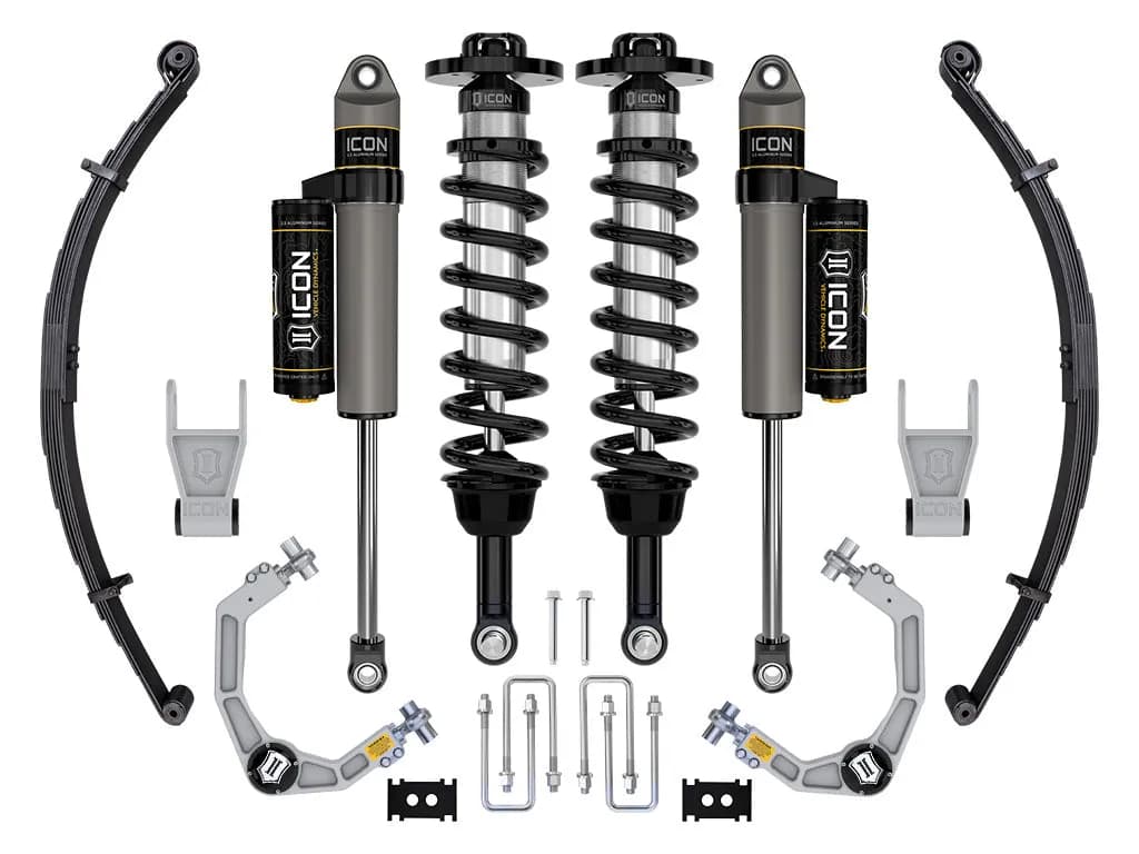 ICON 2021-2025 Ford F-150 Tremor, 2.5-3" Lift, Stage 2 Suspension System, Billet, w/ Leaf Packs