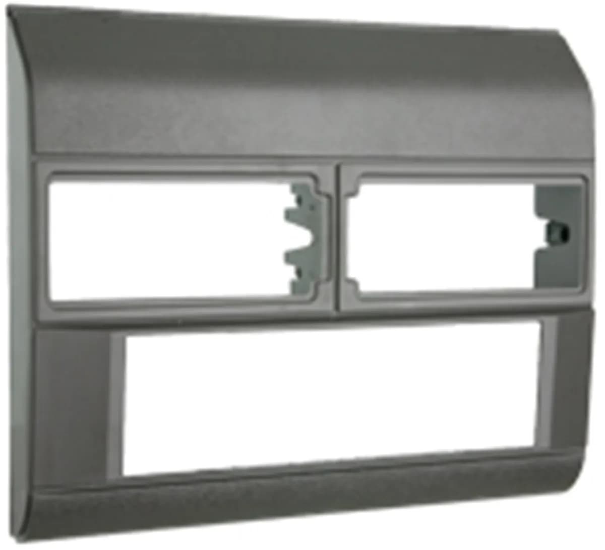 TURBOKits; Radio Installation Kit; Incl. Instructions/Snap-IN ISO Mount Brackets; Automotive-Grade ABS Plastic; Gray;