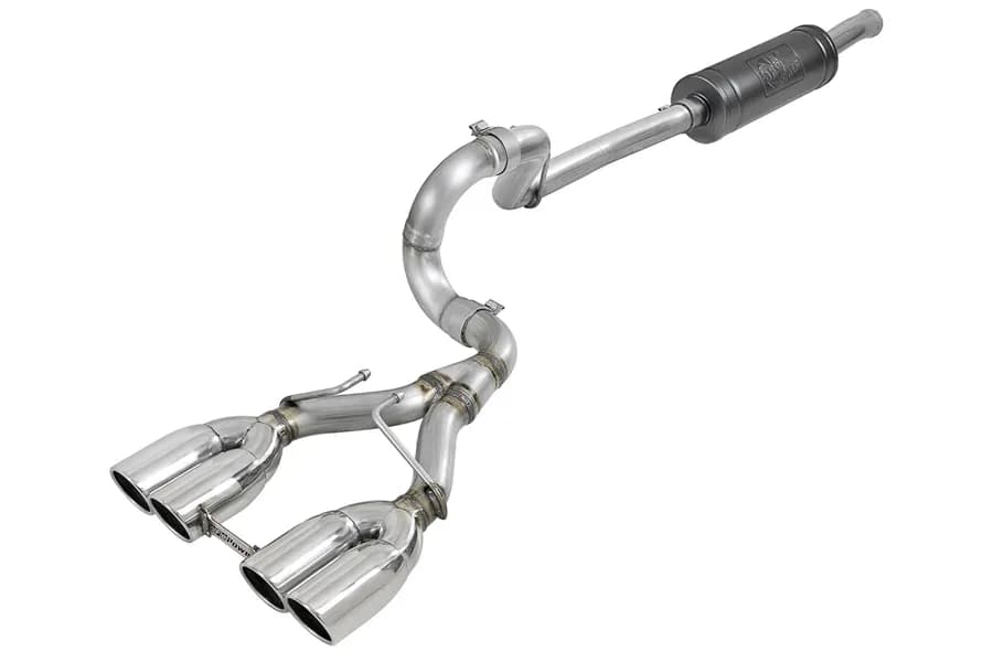 aFe POWER Rebel Series 2.5in Cat-Back Exhaust System - Polished Tips - JL 4DR 3.6L